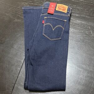 Levi's Women's Dark Blue 714 Straight Leg Jeans 28x32 NWT